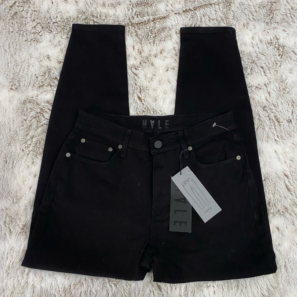 Cropped Black Skinny Jeans | HALE Women Skinny Jeans | Women Crop Jeans Size 27 - Picture 3 of 15